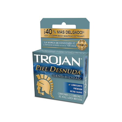 Condones Trojan piel desnuda (3 unidades)