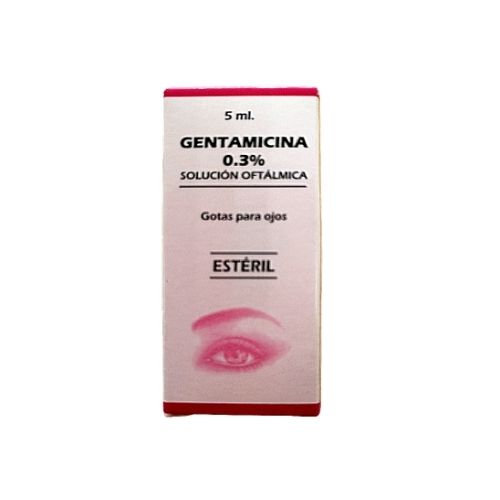 Gentamicina 0.3% gotas oftálmica (1 frasco)