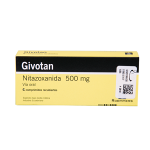 Givotan (Nitazoxanida) 500 mg (6 comprimidos)