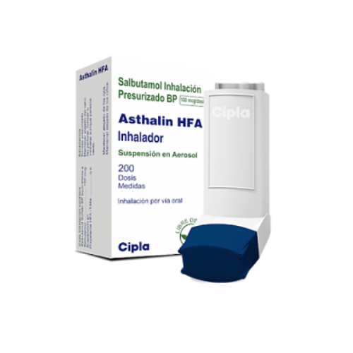 Inhalador Asthalin (salbutamol 100 mcg) (1 Inhalador)