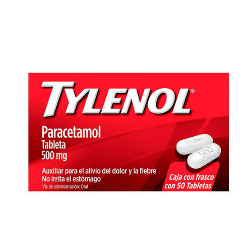 Tylenol (paracetamol 500mg) (frasco 50 comprimidos)