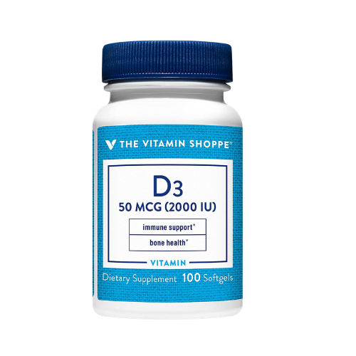 Vitamina D3 50MCG The Vitamin shoppe (100 cápsulas)