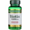 Biotina Nature's Bounty 10.000 mcg, (120 cápsulas blandas)