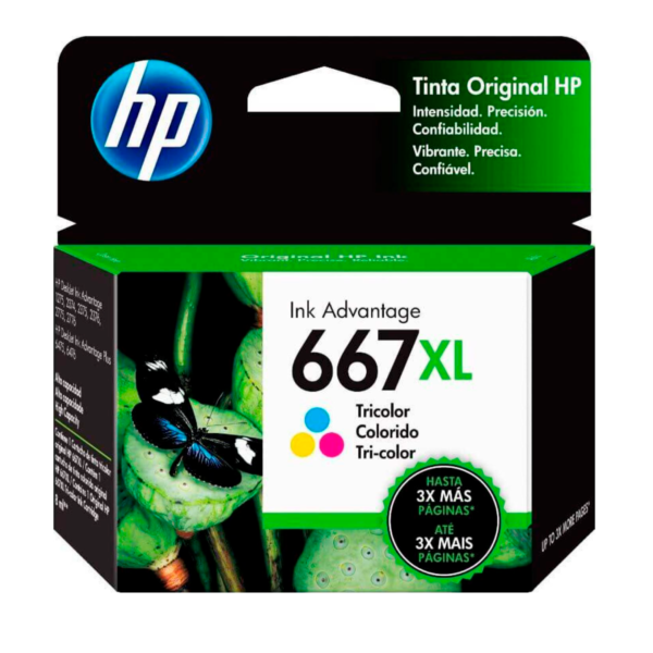 Tinta HP - 667XL - Ink cartridge – Tricolor