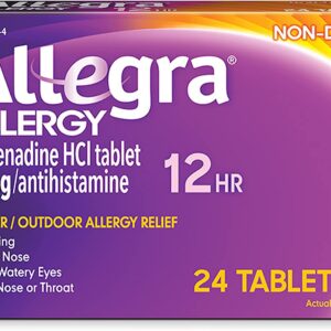 Allegra Adultos Antihistamínicos/ No Somnoliento /Tabletas para Alivio de Alergia / 12 Hr/ (1 capsula)