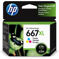 Tinta HP - 667XL - Ink cartridge  Tricolor