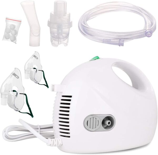 Inhalador de uso doméstico con accesorios de repuesto completos