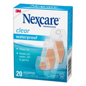 Nexcare clear waterproof x 20 assorted ( Caja)
