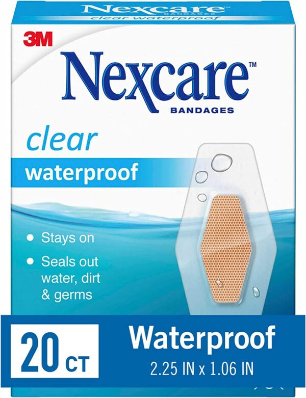 Nexcare clear waterproof  one size x 20 unidades (Caja )