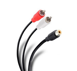 Cable RCA 2 plug a jack de 15 cm, ultradelgado - STEREN