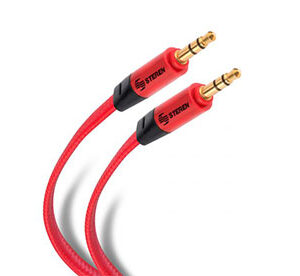 Cable auxiliar plug a plug 3,5 mm de 1,8 m, tipo cordón - STEREN