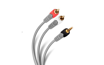 Cable plug 3,5 mm a 2 plug RCA de 3,6 m, reforzado - STEREN