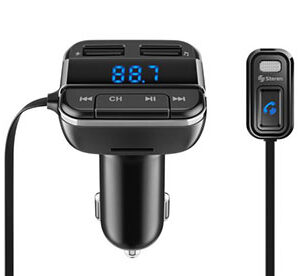 Transmisor FM Bluetooth con noise cancelling, cargador USB y reproductor MP3 - STEREN