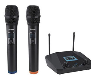 Sistema profesional con 2 micrófonos inalámbricos UHF - STEREN