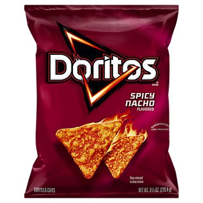 Doritos spicy nacho flavored 28.3g.
