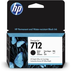 HP 712 38-ML BLACK INK DESIGNJET CARTRIDGE 3ED70A