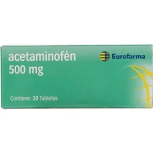 Acetaminifen 500mg x 20 tabletas Eurofarma